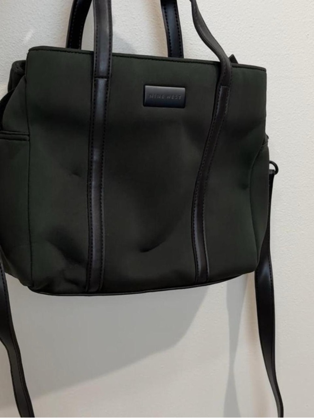 Nine West Olive Green Messenger with Black Trim